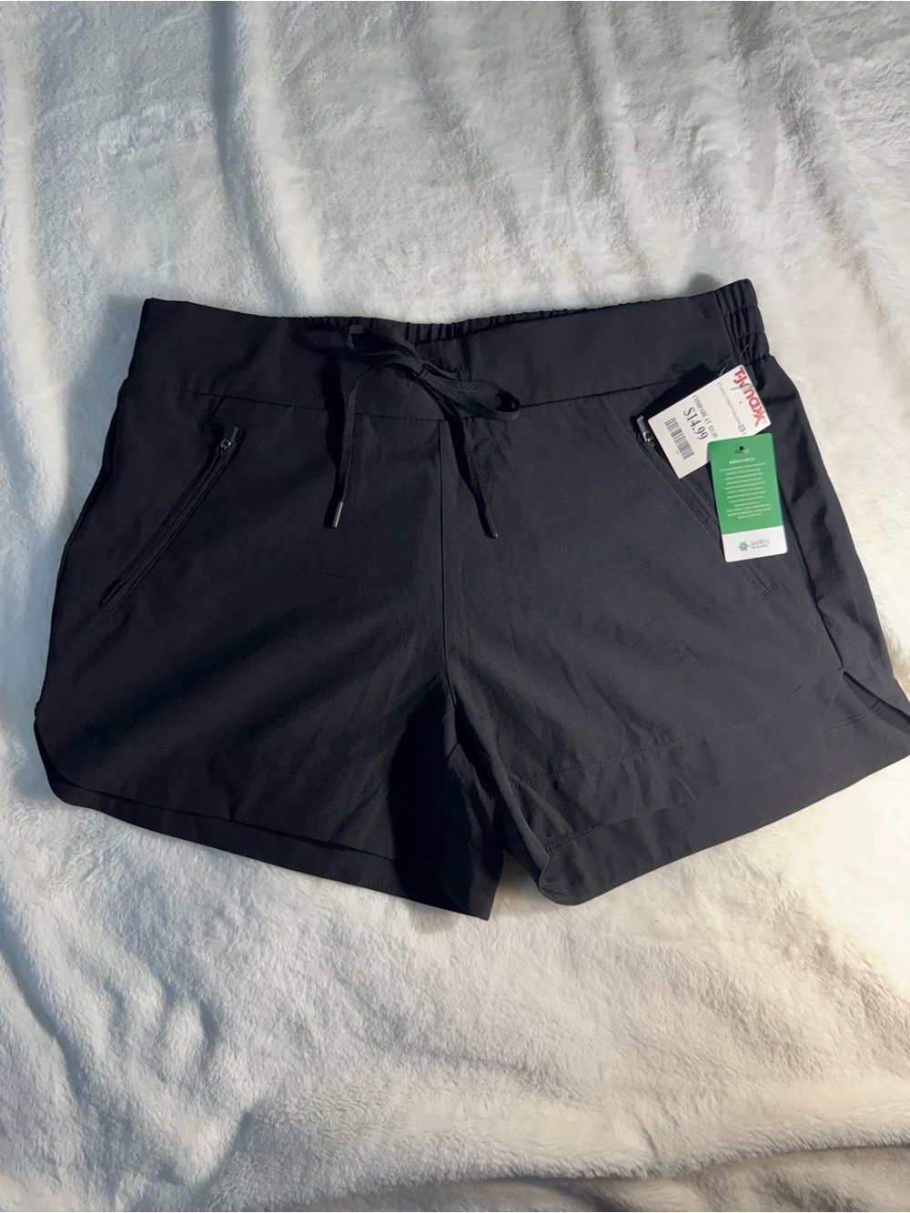 Kyodan Black Women's Athletic Drawstring Shorts Size large, NWT